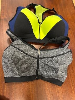 Victoria’s Secret VSX Knockout Front-Zip High Impact Sports Bras 34DD - Lot of 2